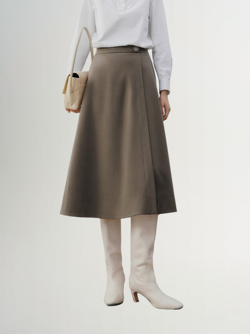 Jupe A-line marron