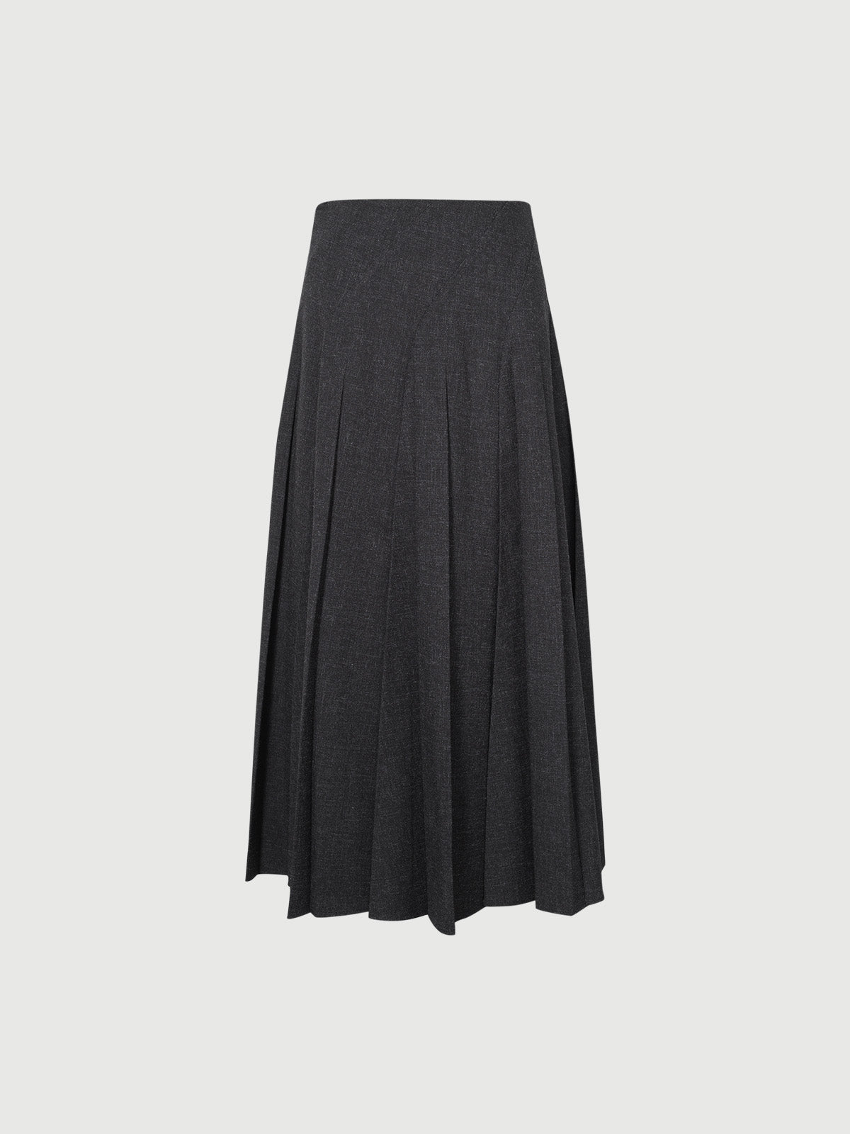 Black pleated long skirt