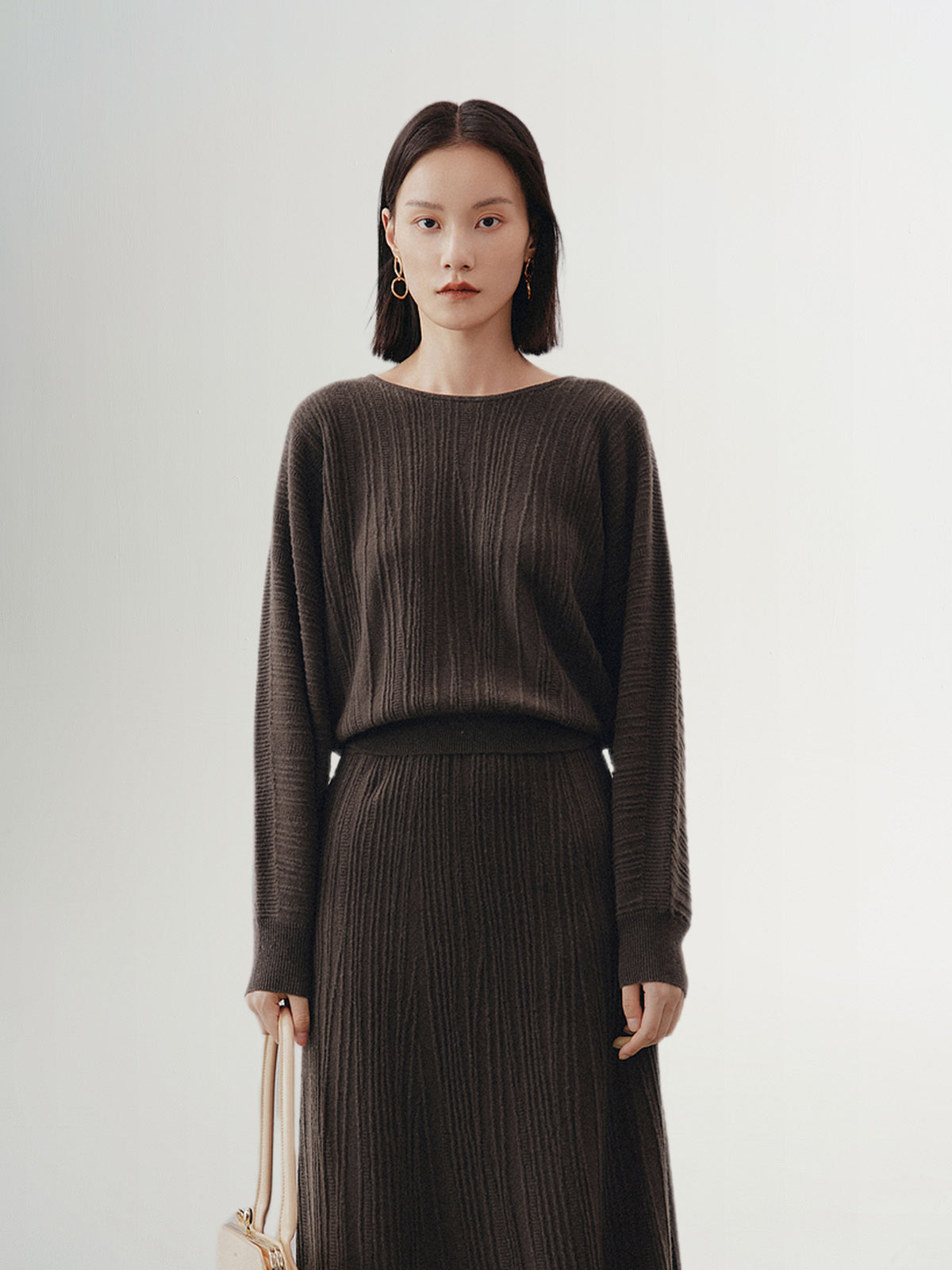 Brown wool sweater 100% wool
