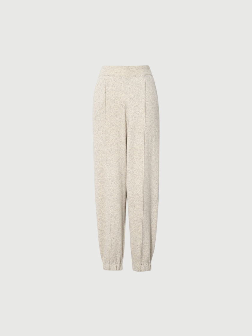 Knitted wool pants - Oatmeal color