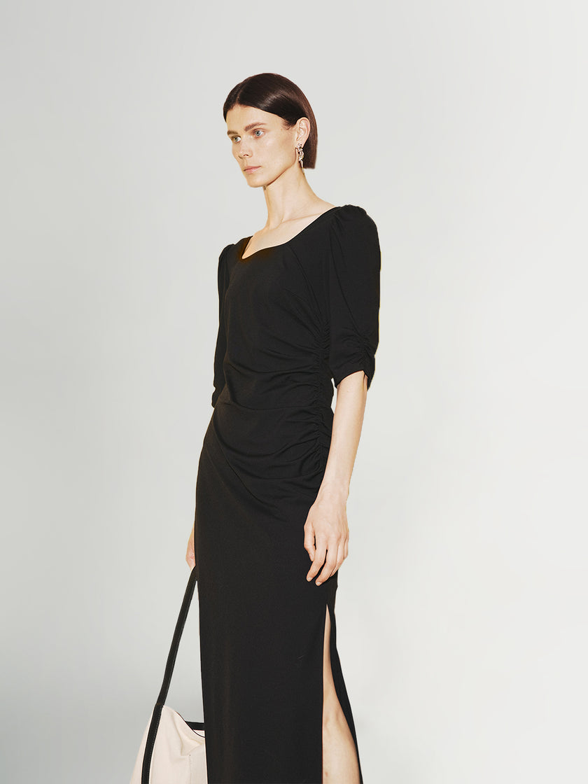Slim black dress