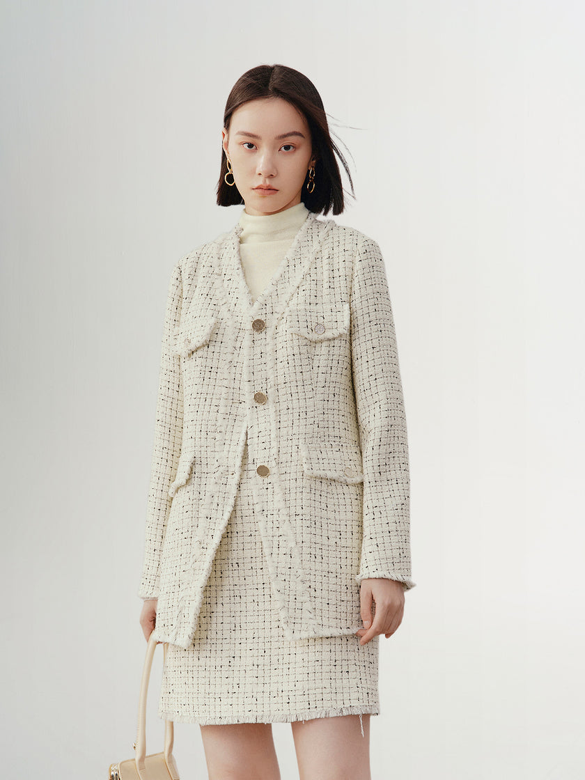 Long tweed jacket