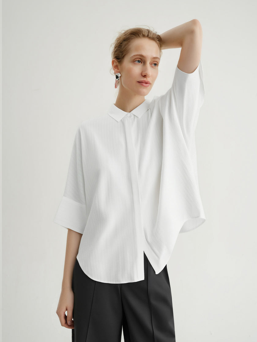 Chemise blanche manche 3/4