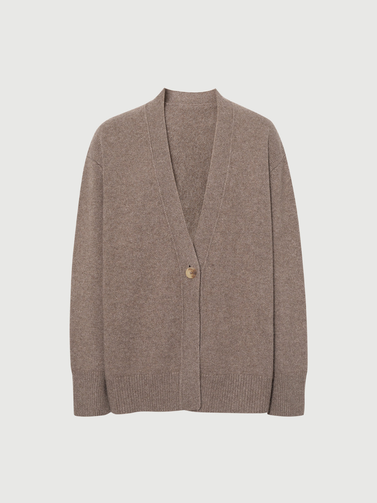 100% cashmere long-sleeved button-up cardigan