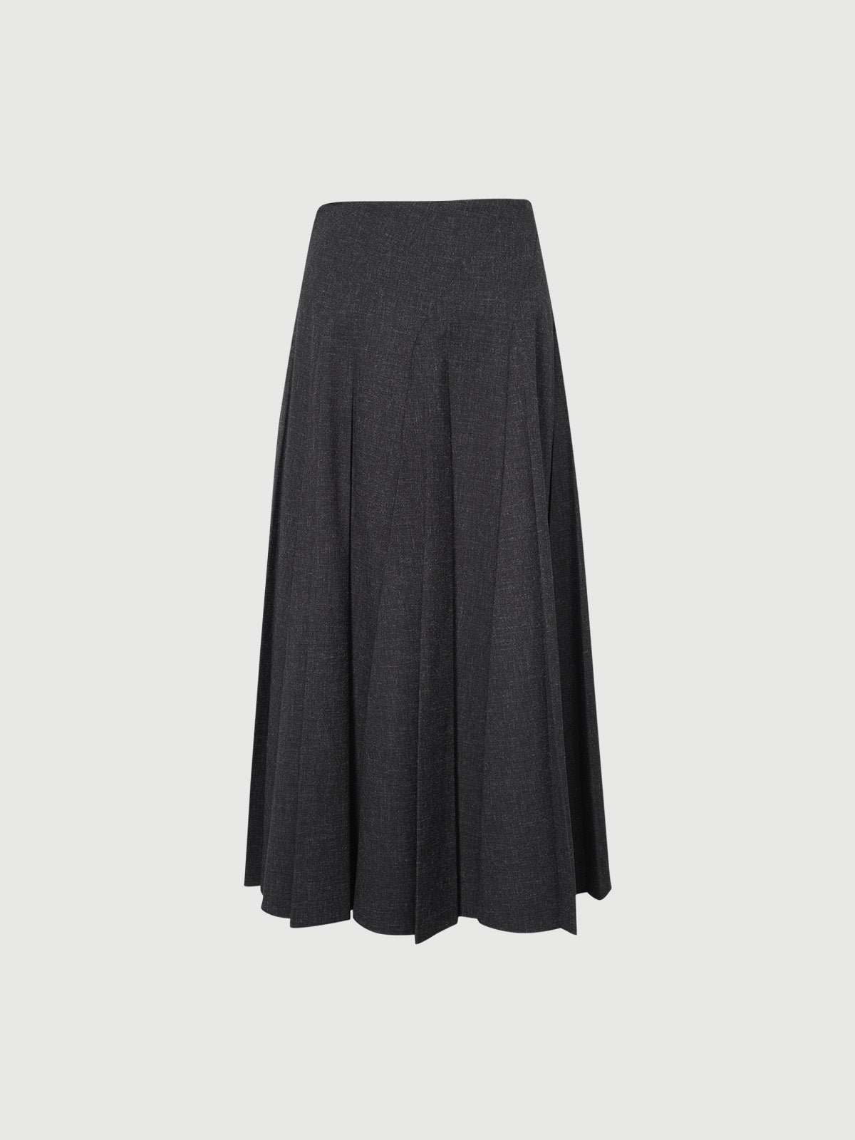 Black pleated long skirt