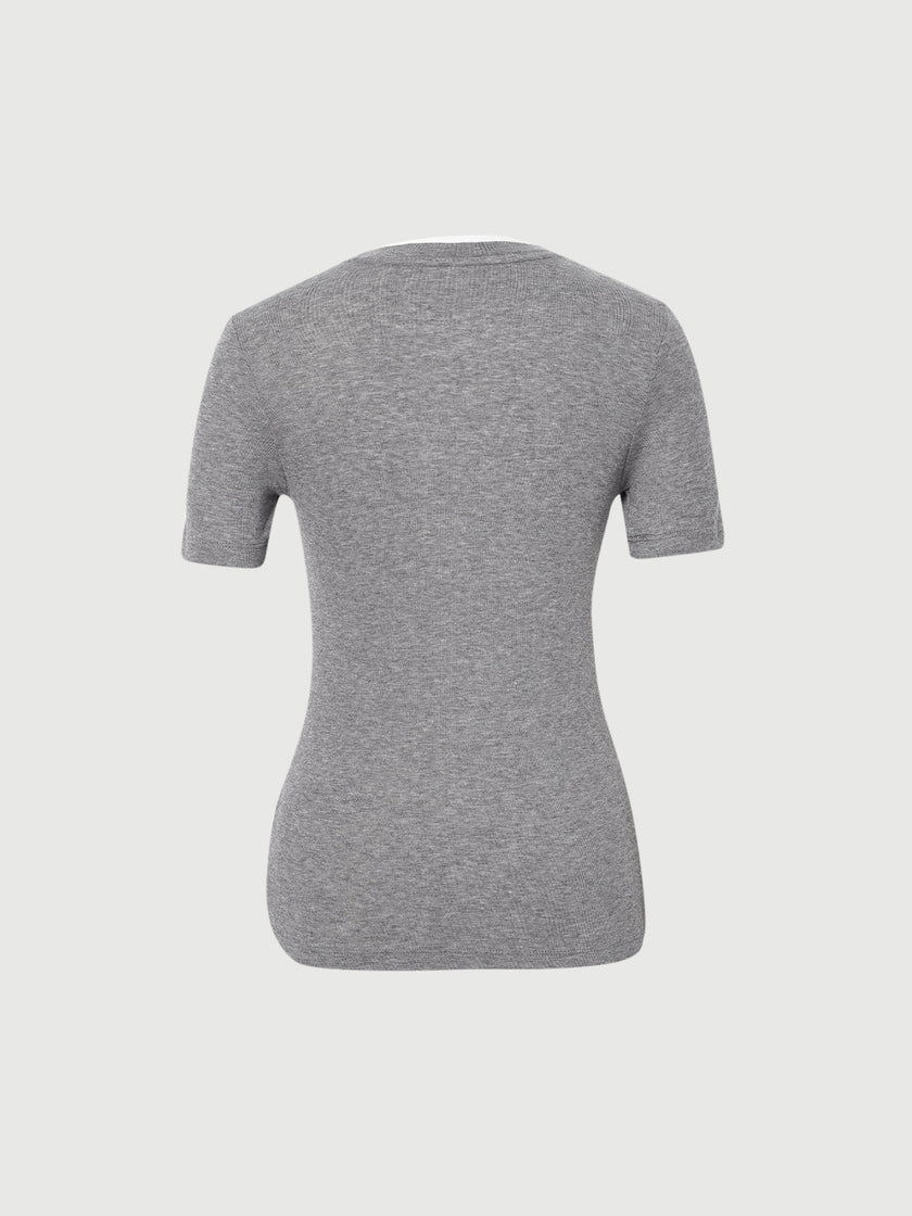 Double collar T-shirt