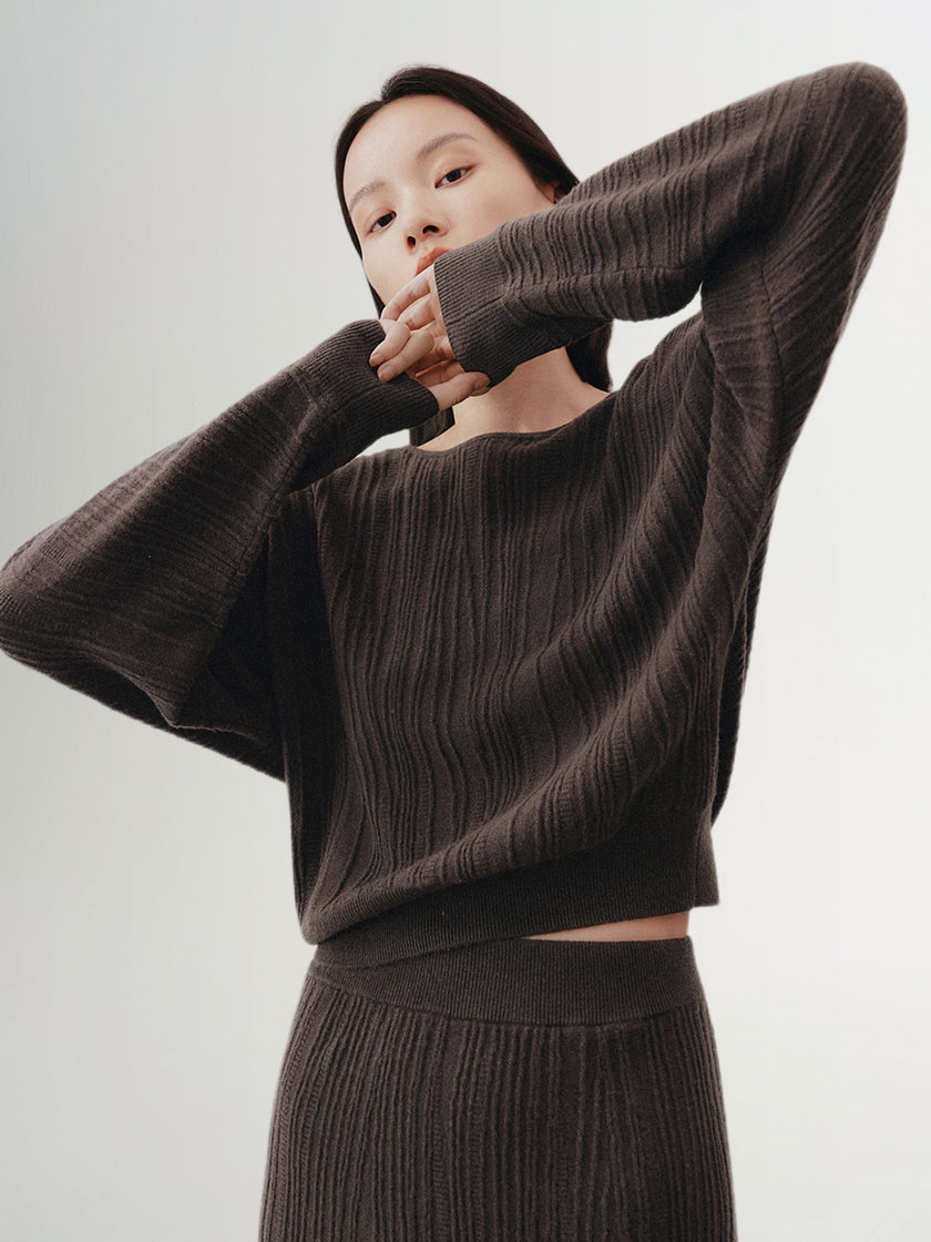 Brown wool sweater 100% wool