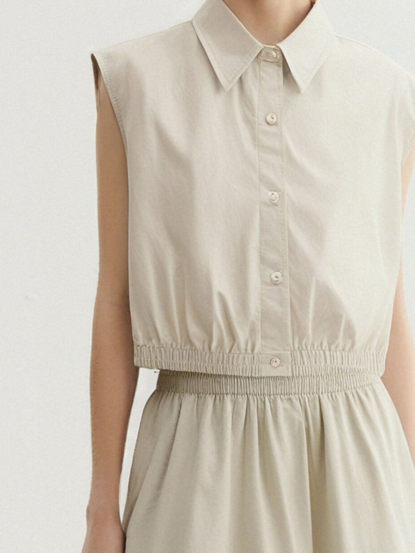 Top sans manches en coton