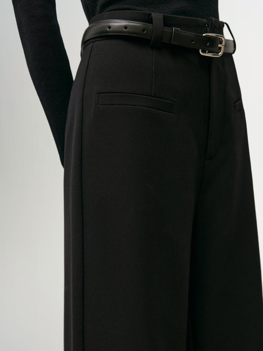 Black slim fit high waist pants