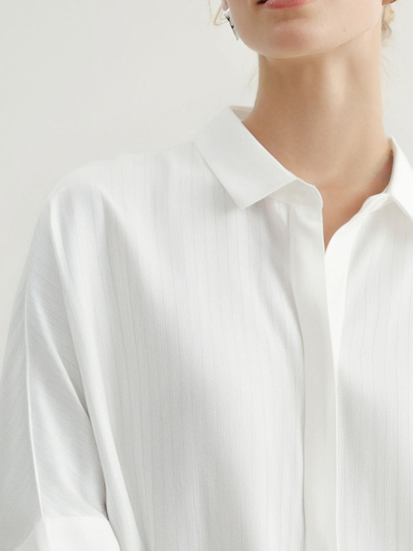 Chemise blanche manche 3/4