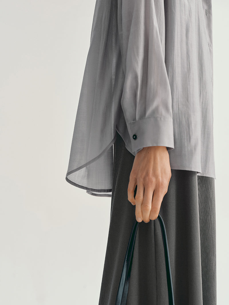 Chemise grise fluide