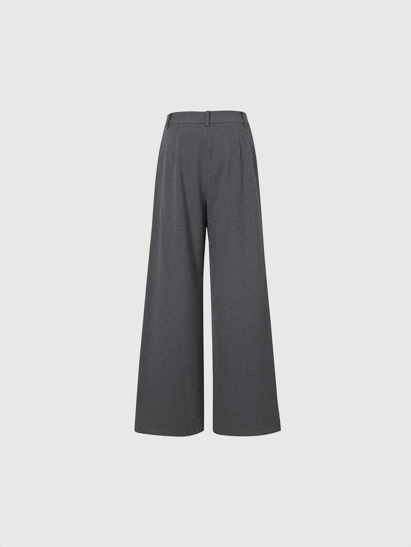 Dark gray wide leg pants