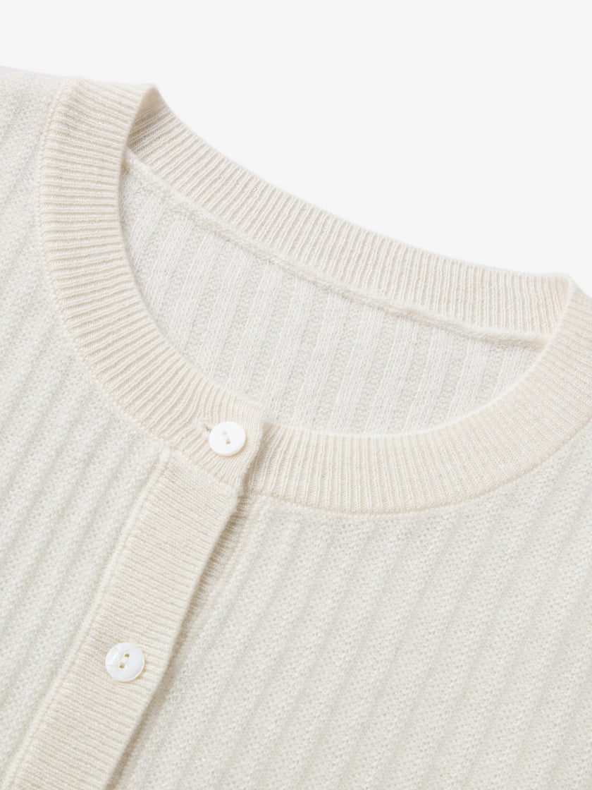 White cashmere cardigan