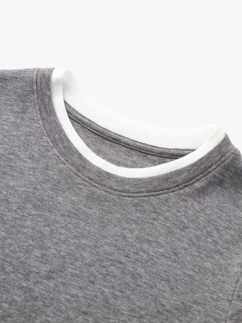 Double collar T-shirt