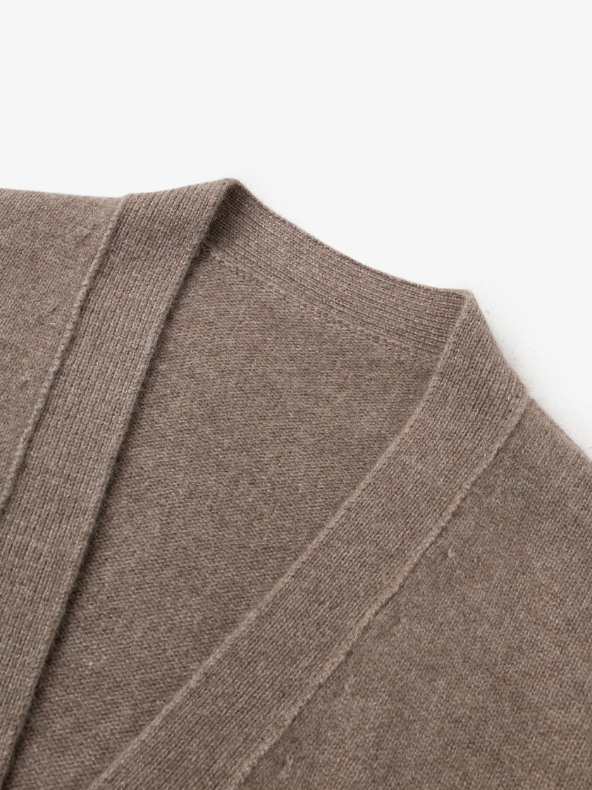 100% cashmere long-sleeved button-up cardigan