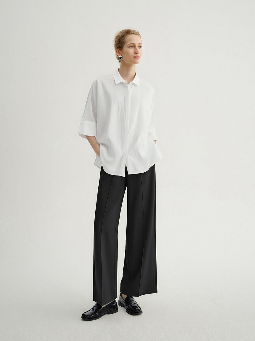 Chemise blanche manche 3/4