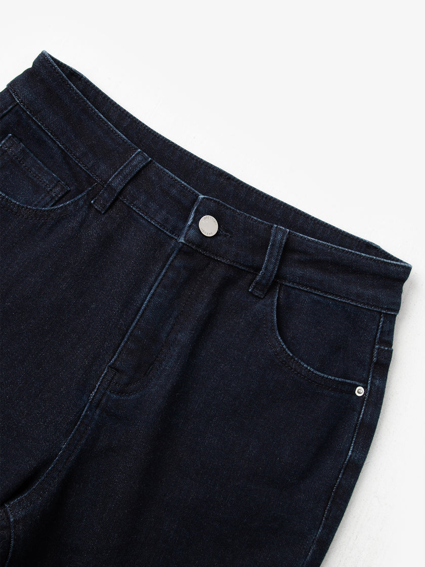 Raw blue jeans