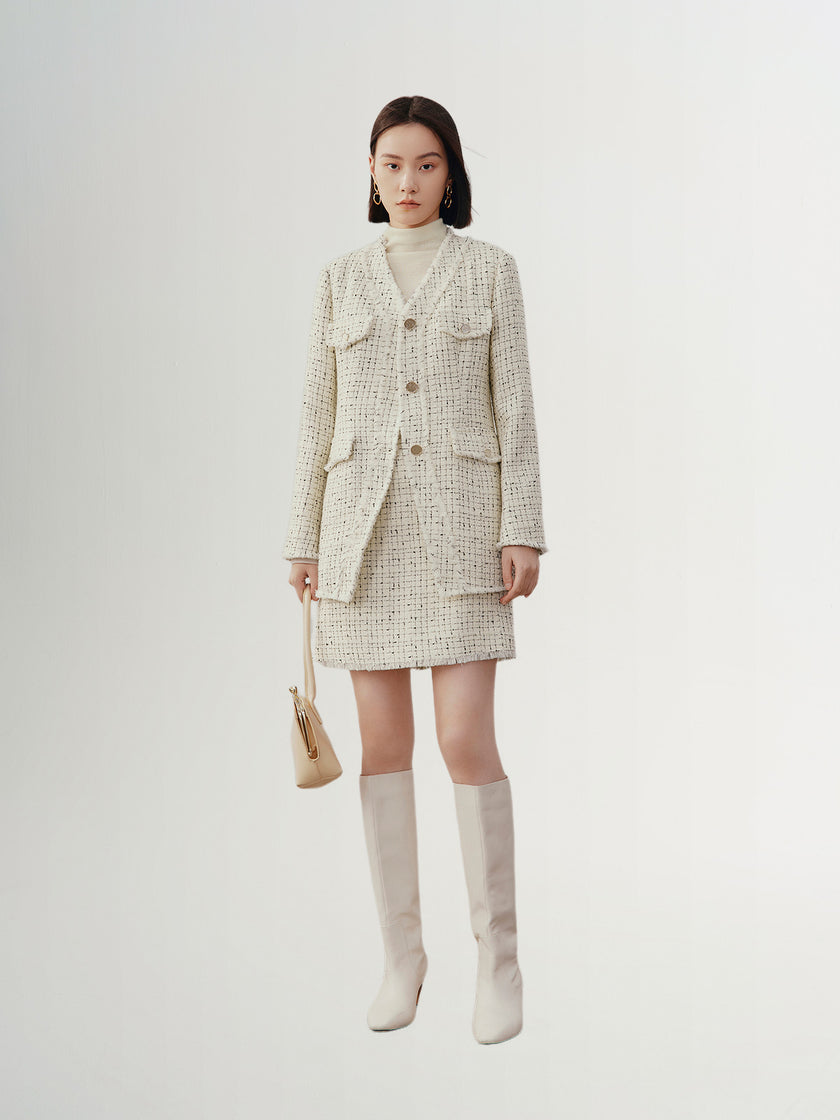 Long tweed jacket
