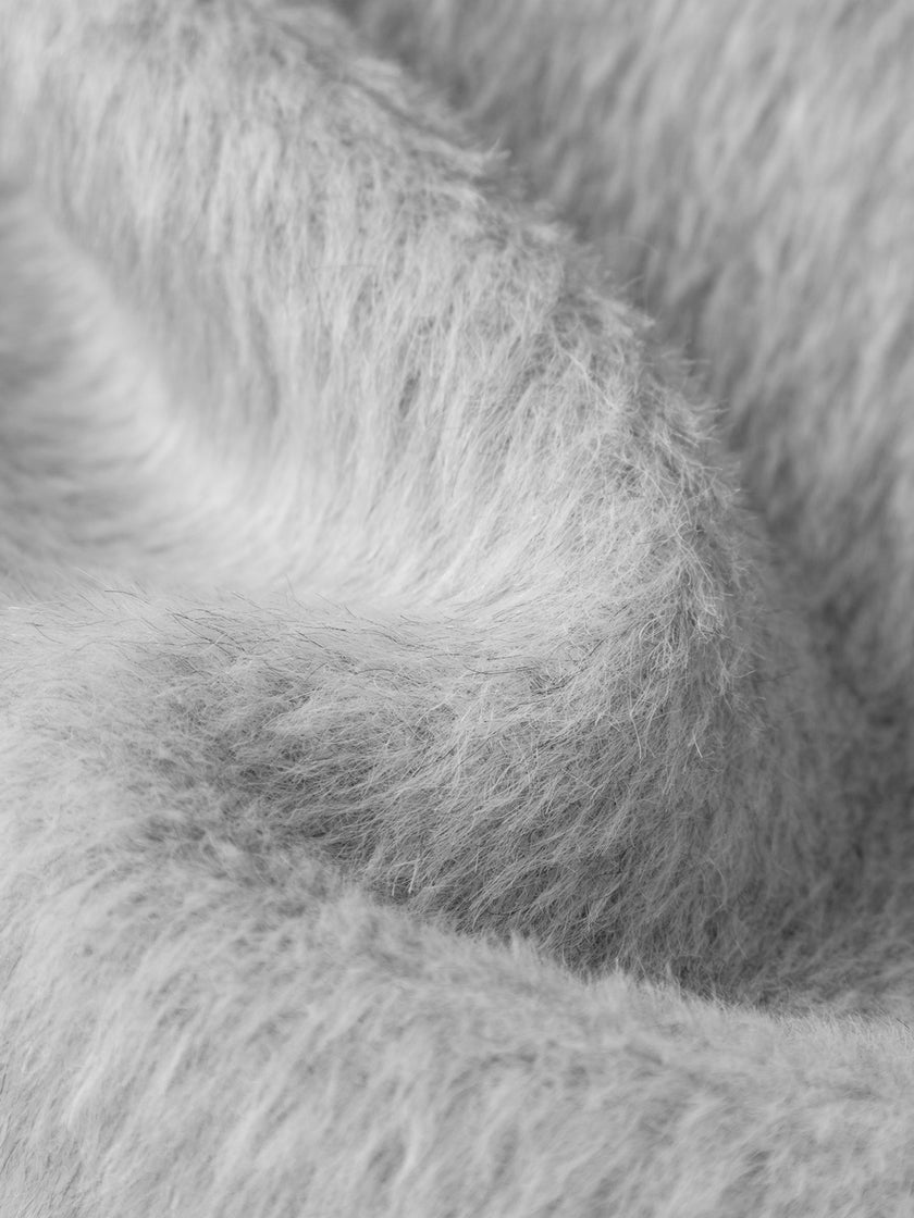 Light gray alpaca coat