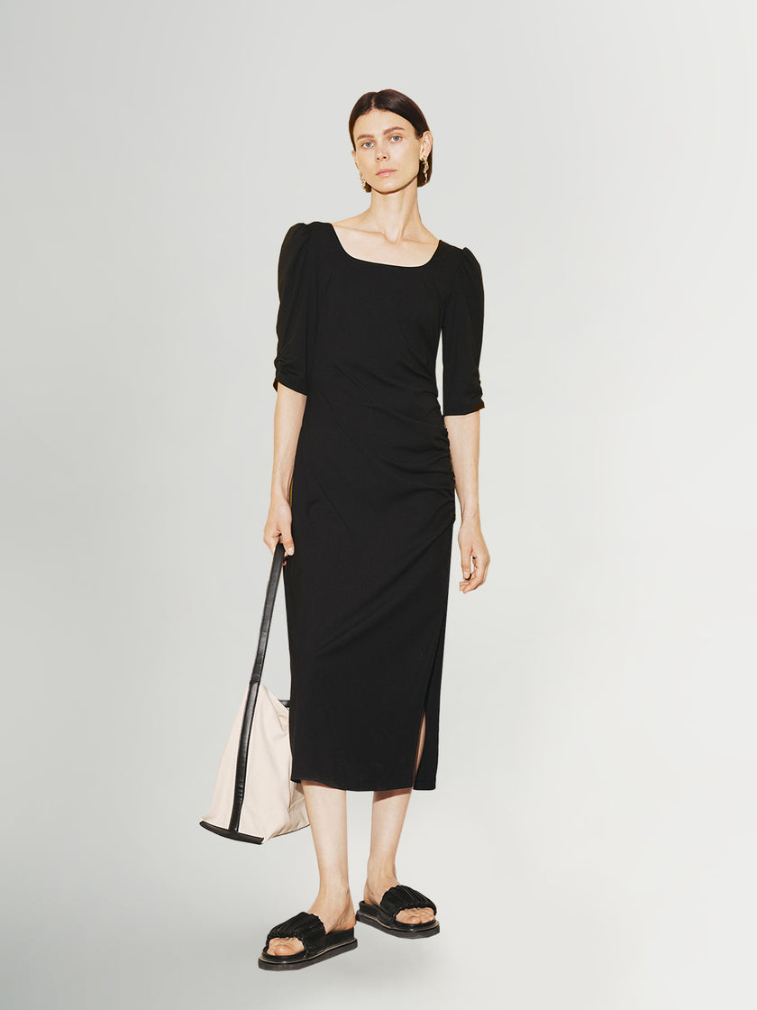 Slim black dress