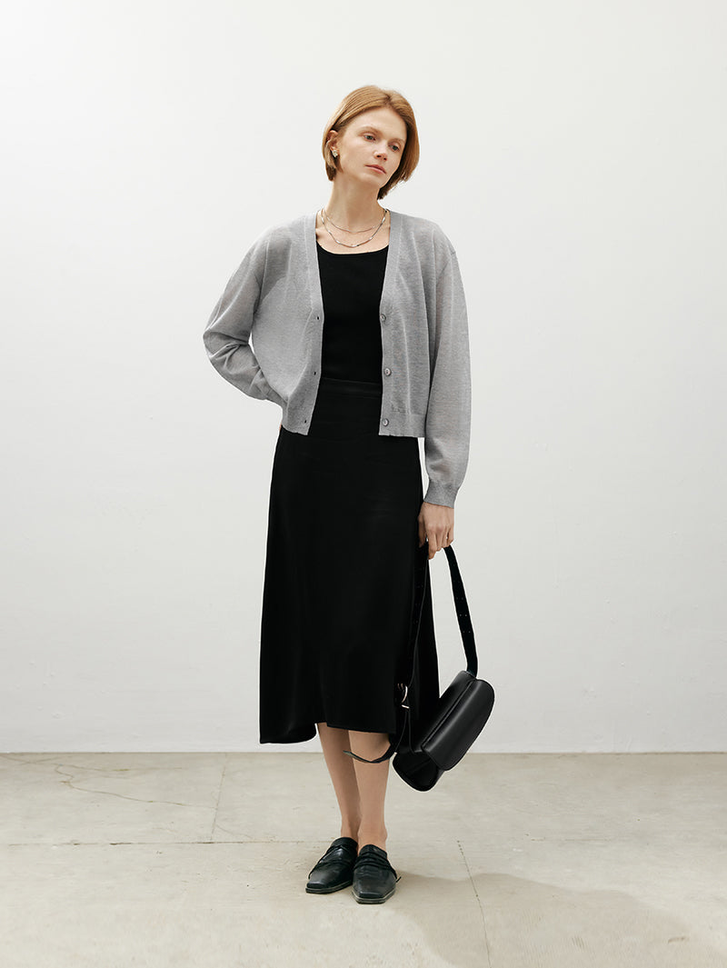 Thin gray vest