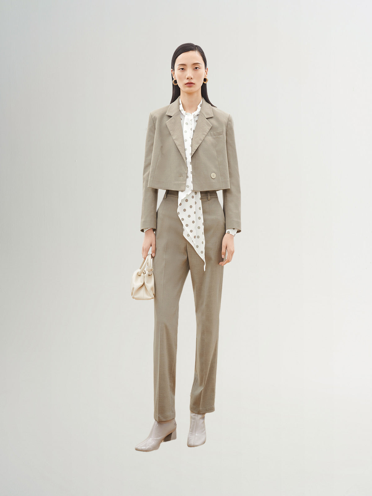 Blazer court kaki