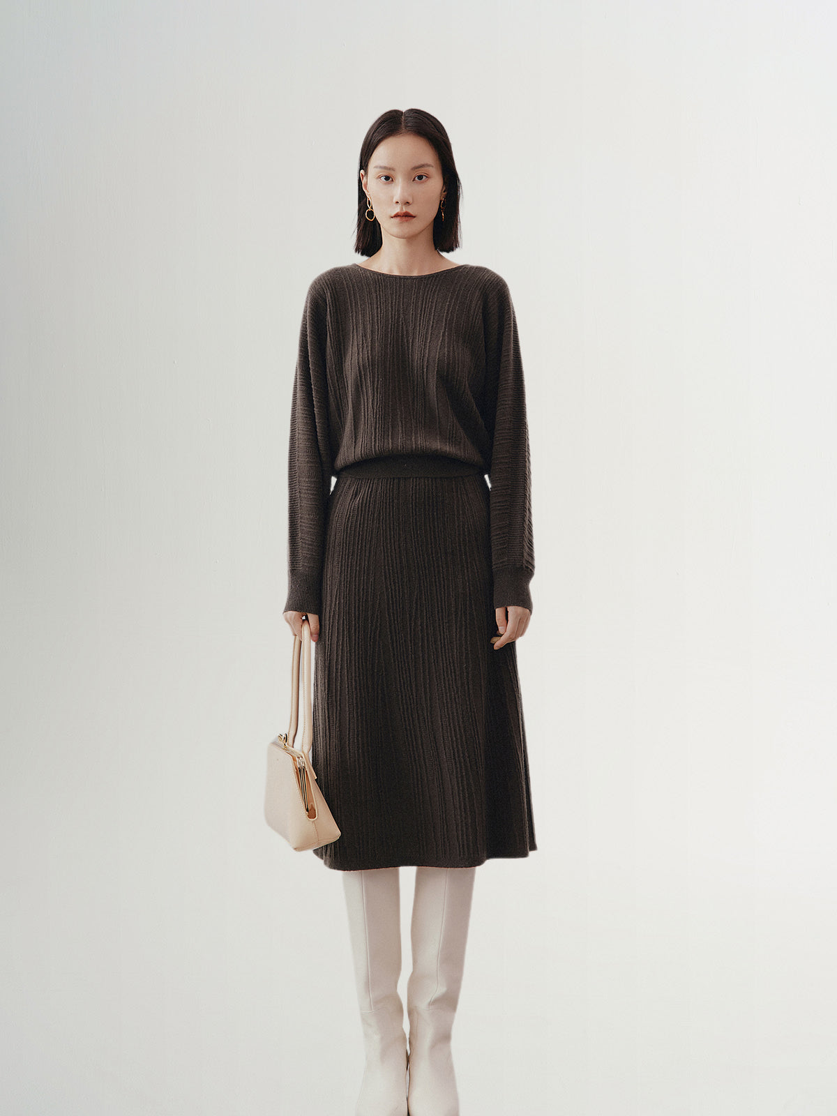 Brown wool sweater 100% wool