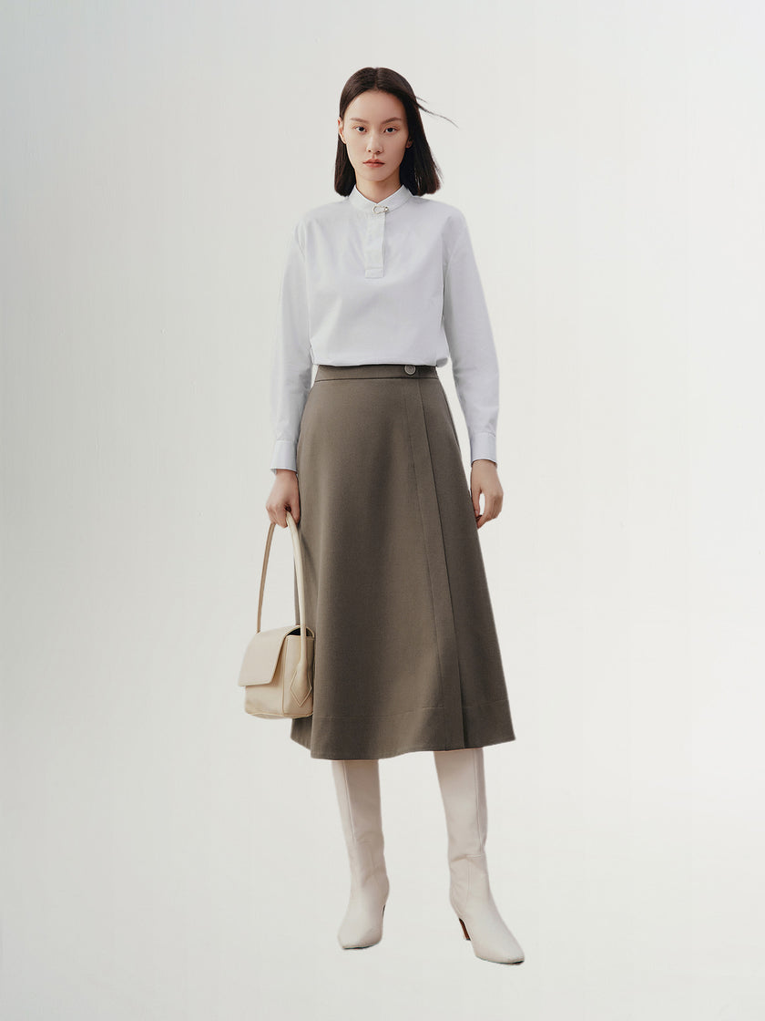 Jupe A-line marron