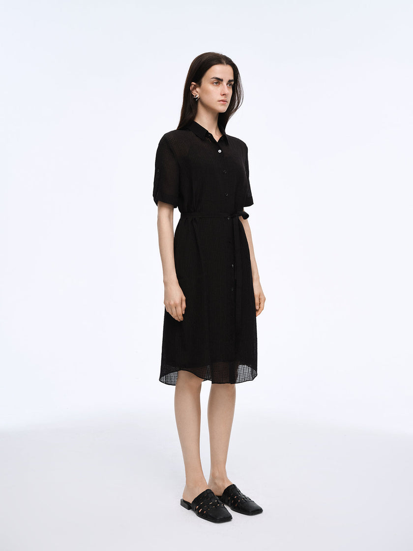 Long belted dress