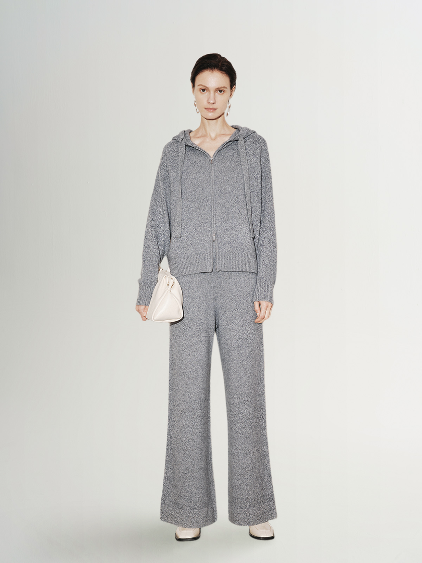 Loose gray cashmere pants