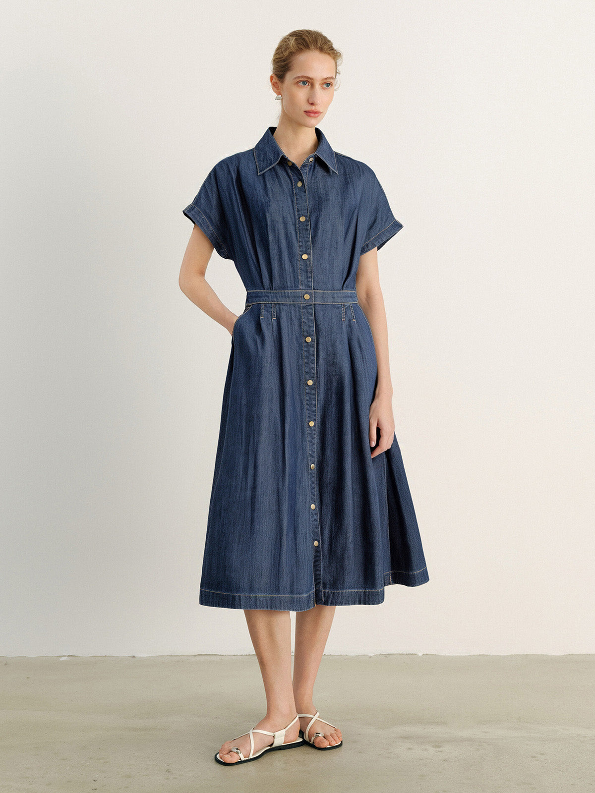 Pure Cotton Denim Dress