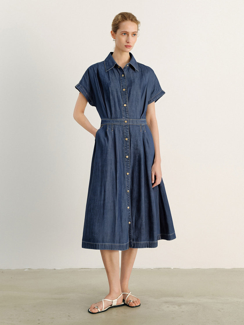 Pure Cotton Denim Dress