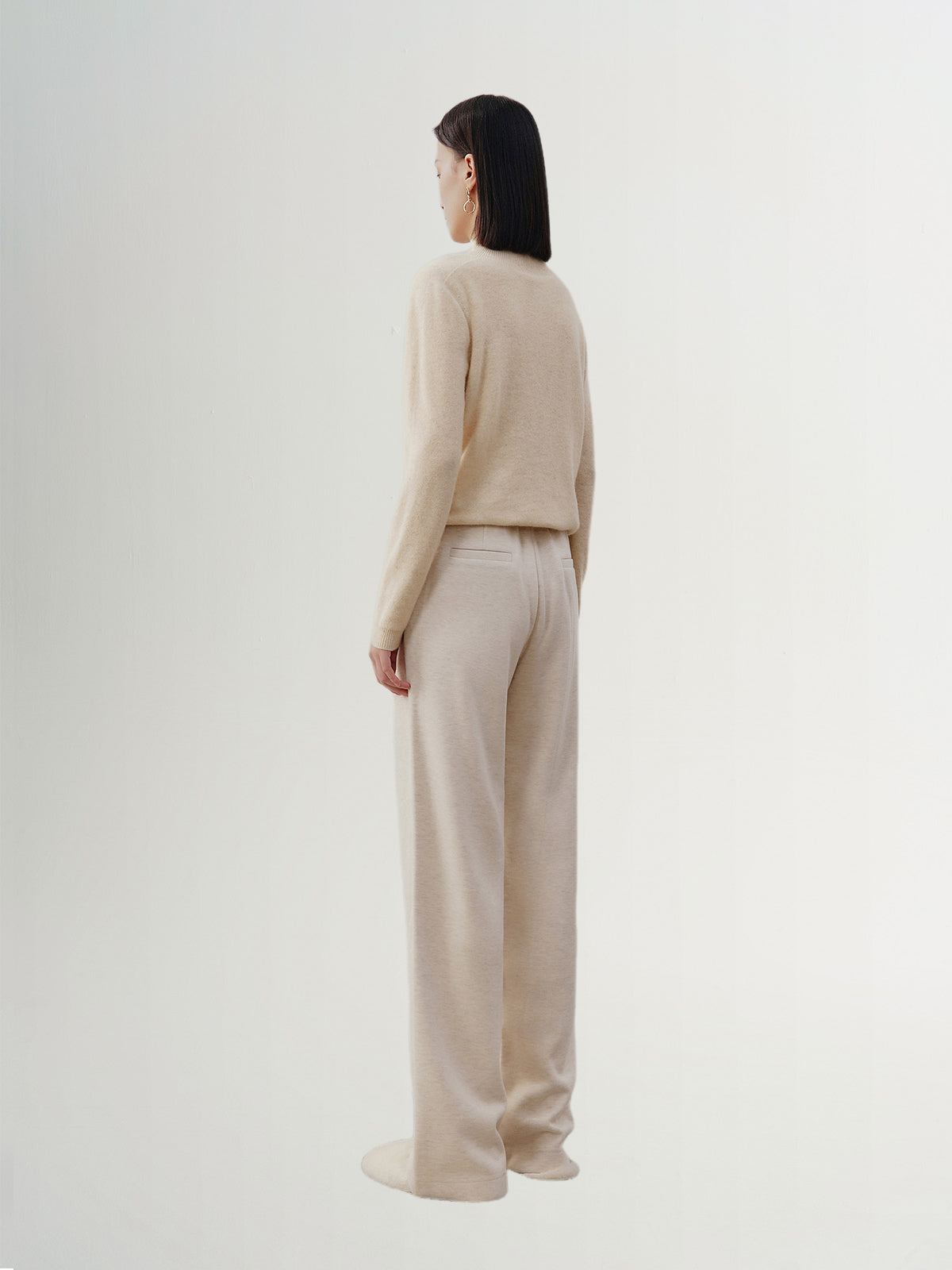 Beige wide pants
