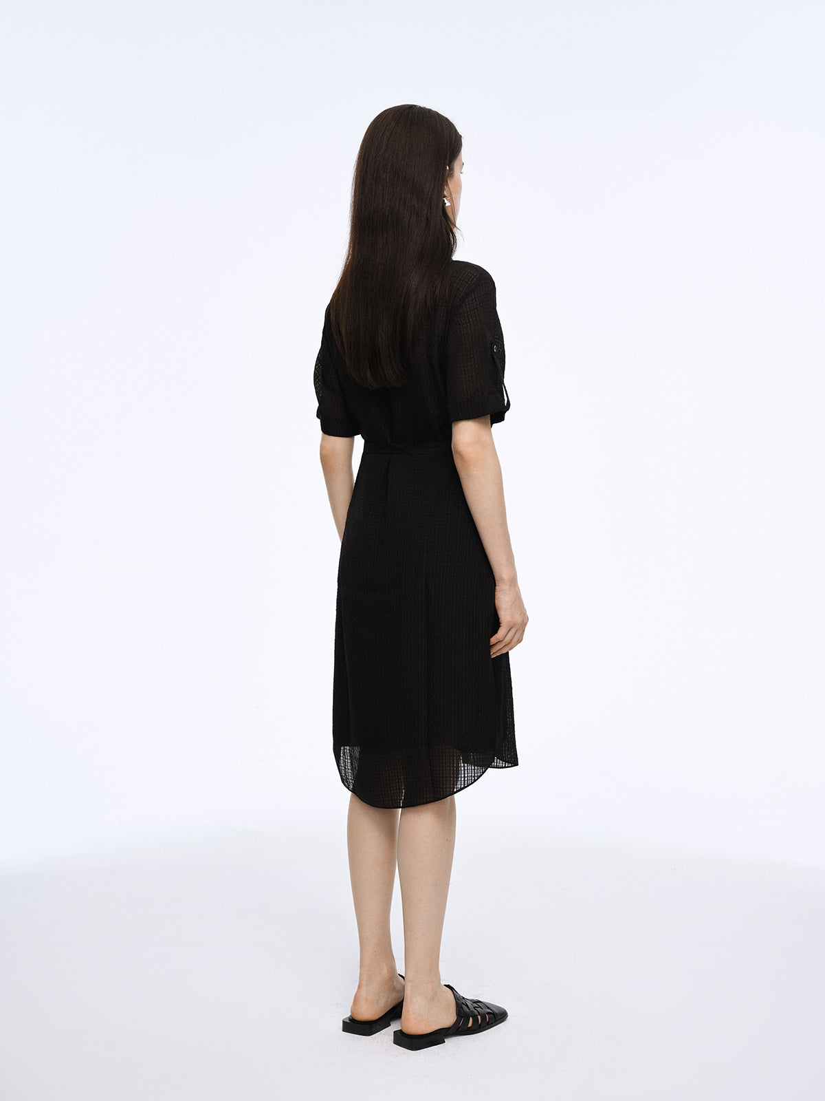 Long belted dress