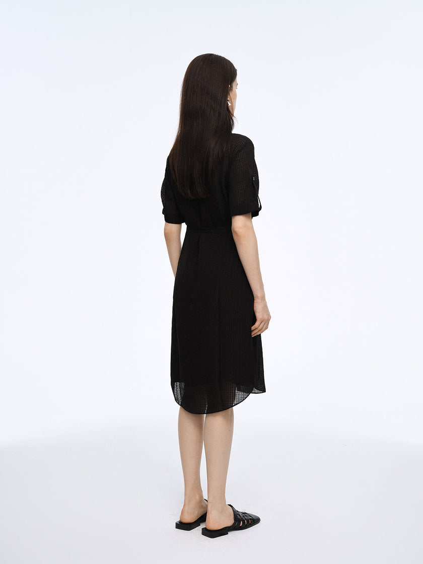 Long belted dress