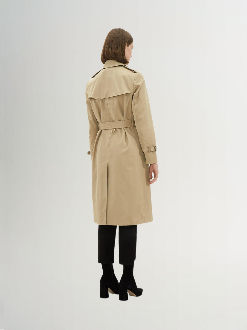 Women's Lapel Double Breasted Trech Coat