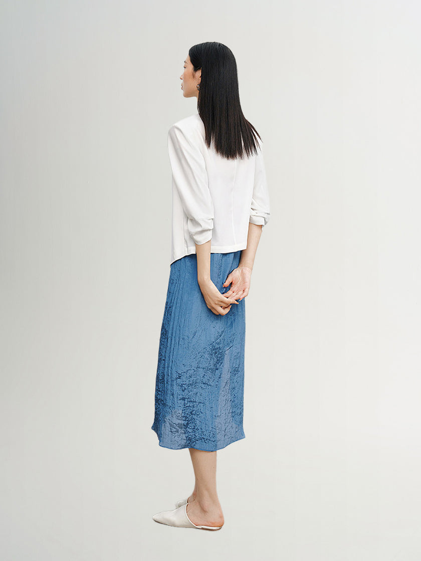 Blazer sans revers blanc