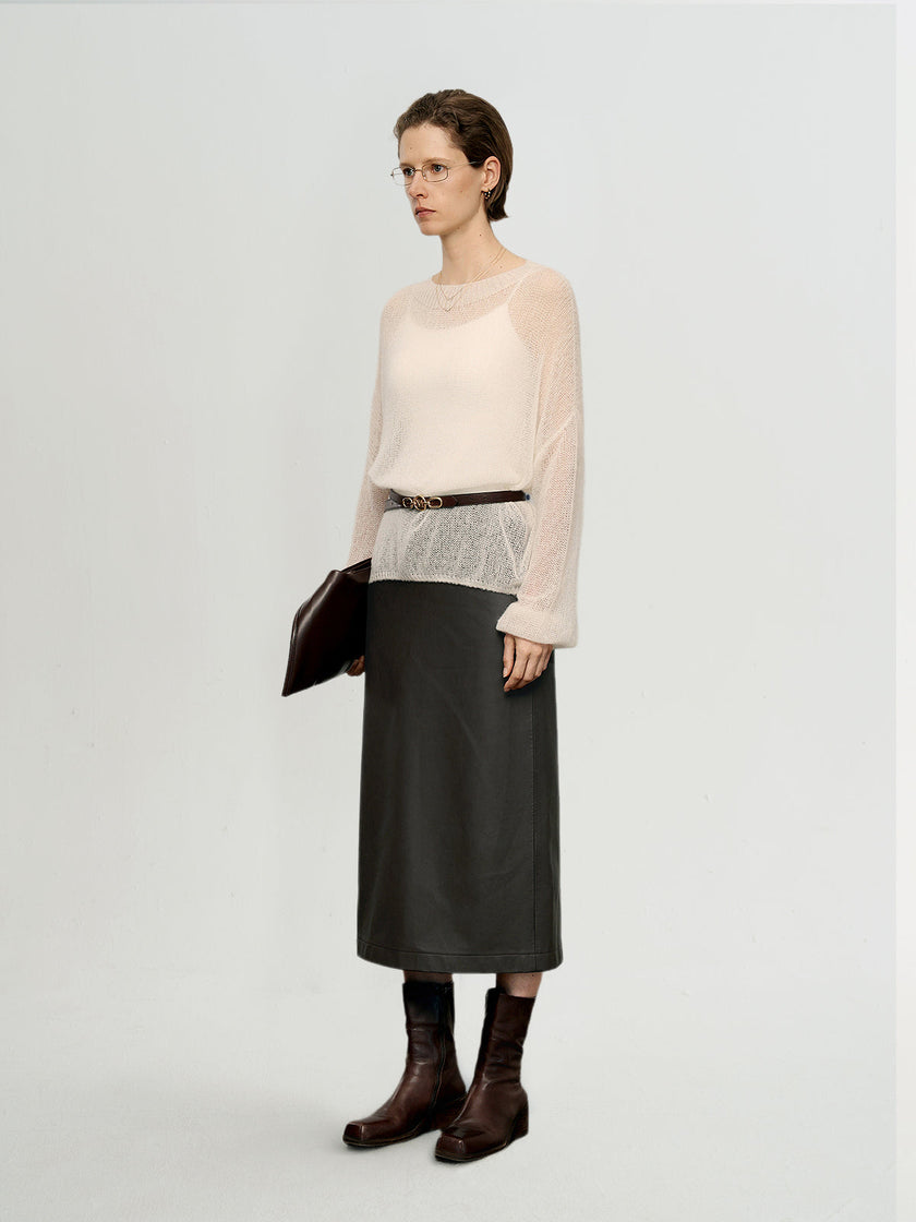 Cashmere-Silk Relaxed Pullover Sweater