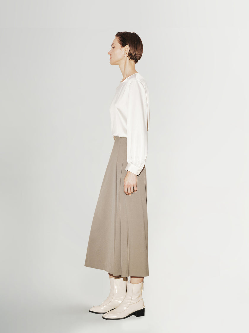 Beige silk blouse