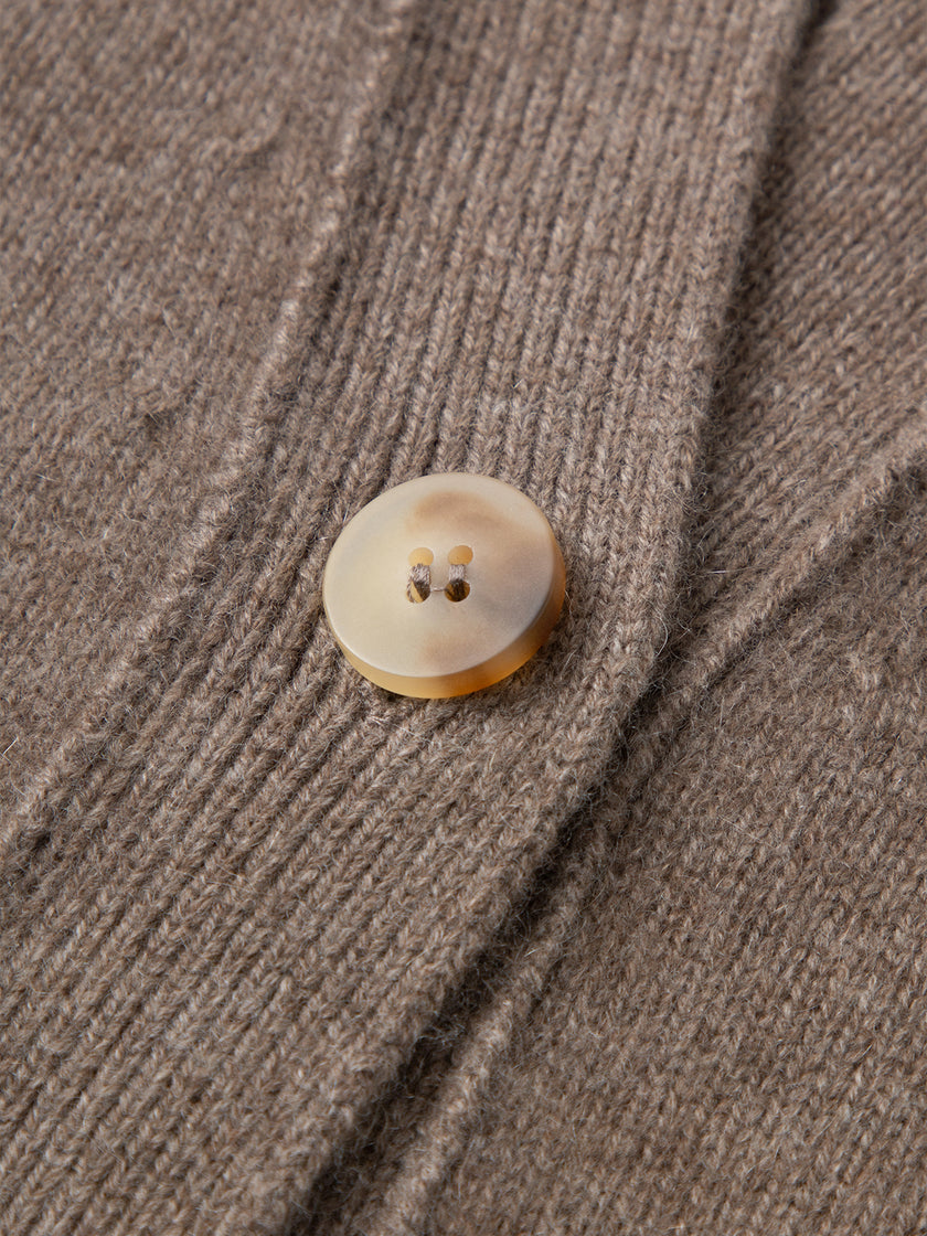 100% cashmere long-sleeved button-up cardigan