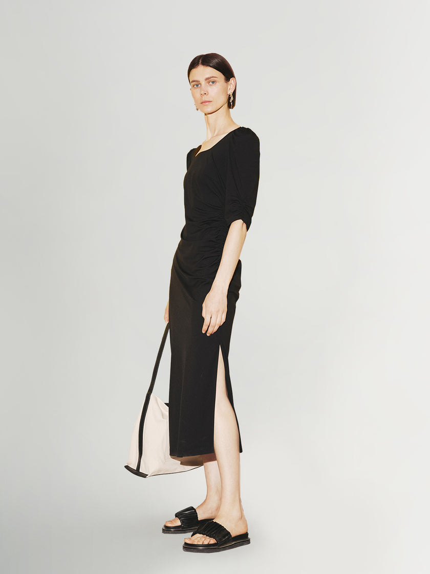 Slim black dress