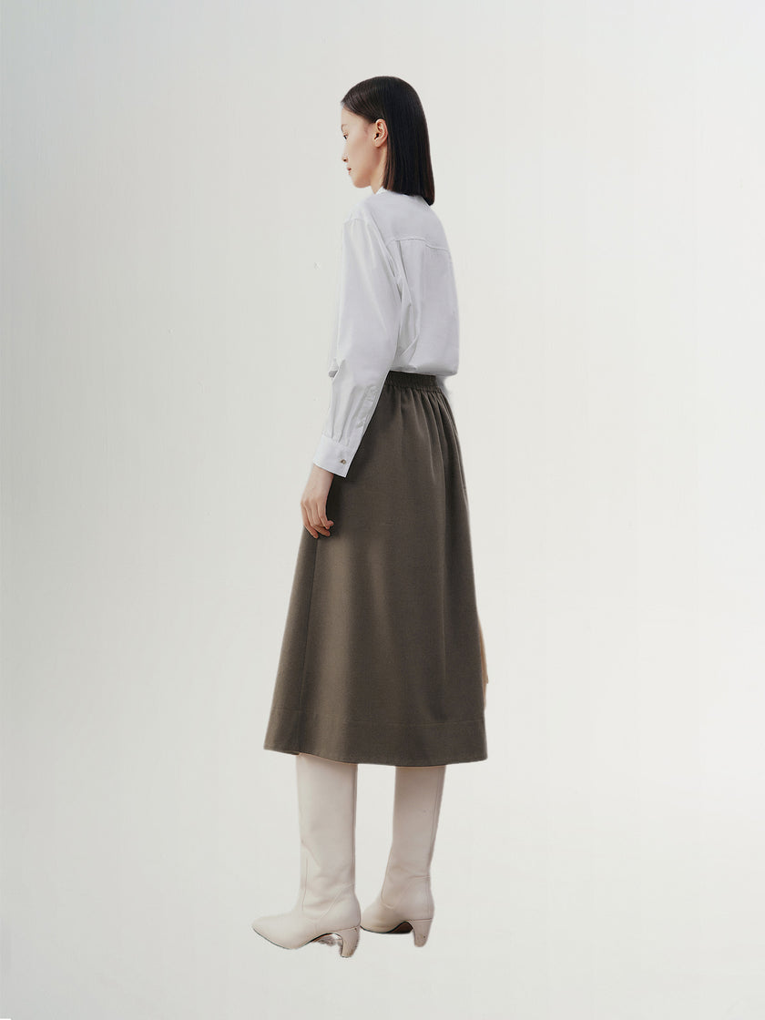Jupe A-line marron