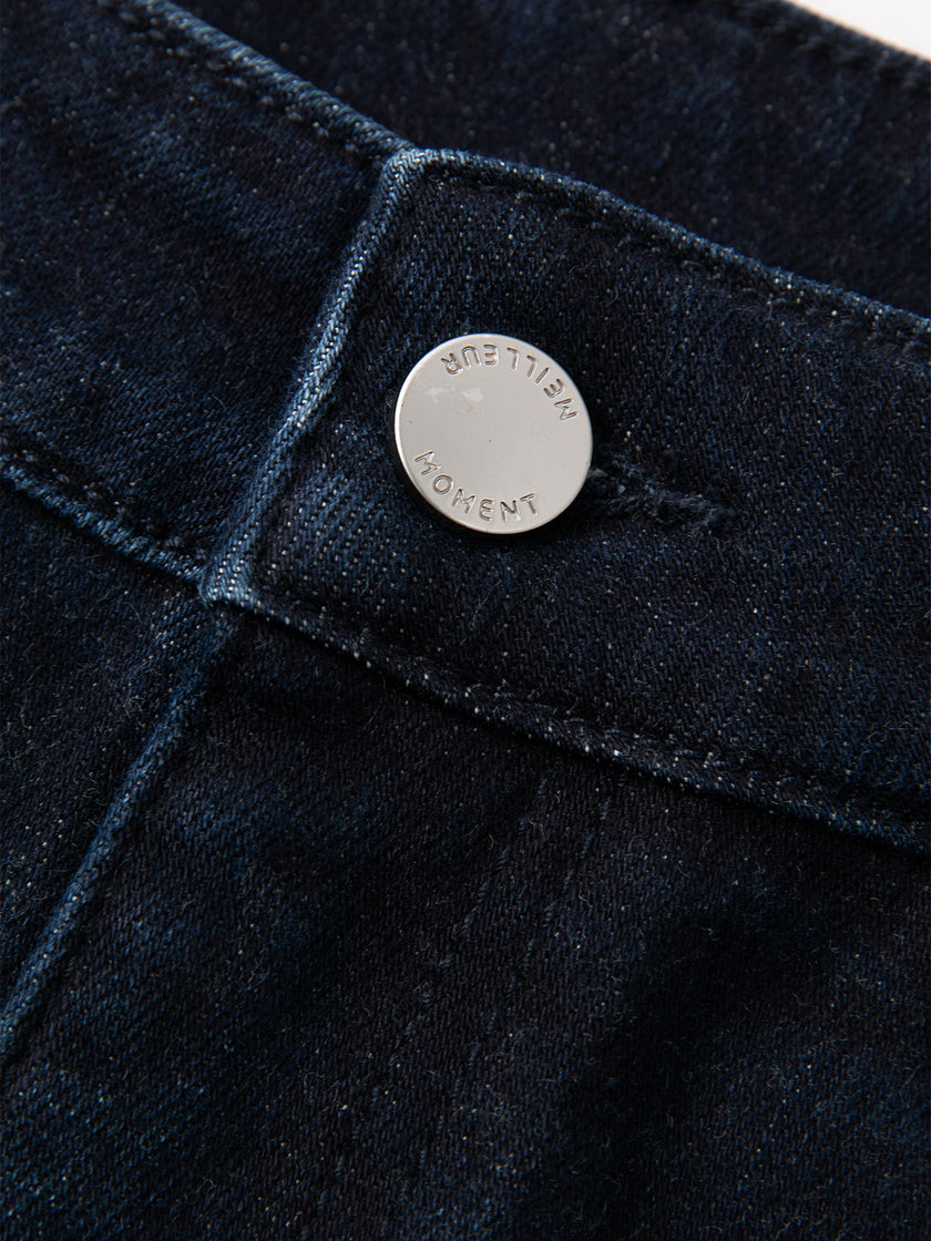 Raw blue jeans