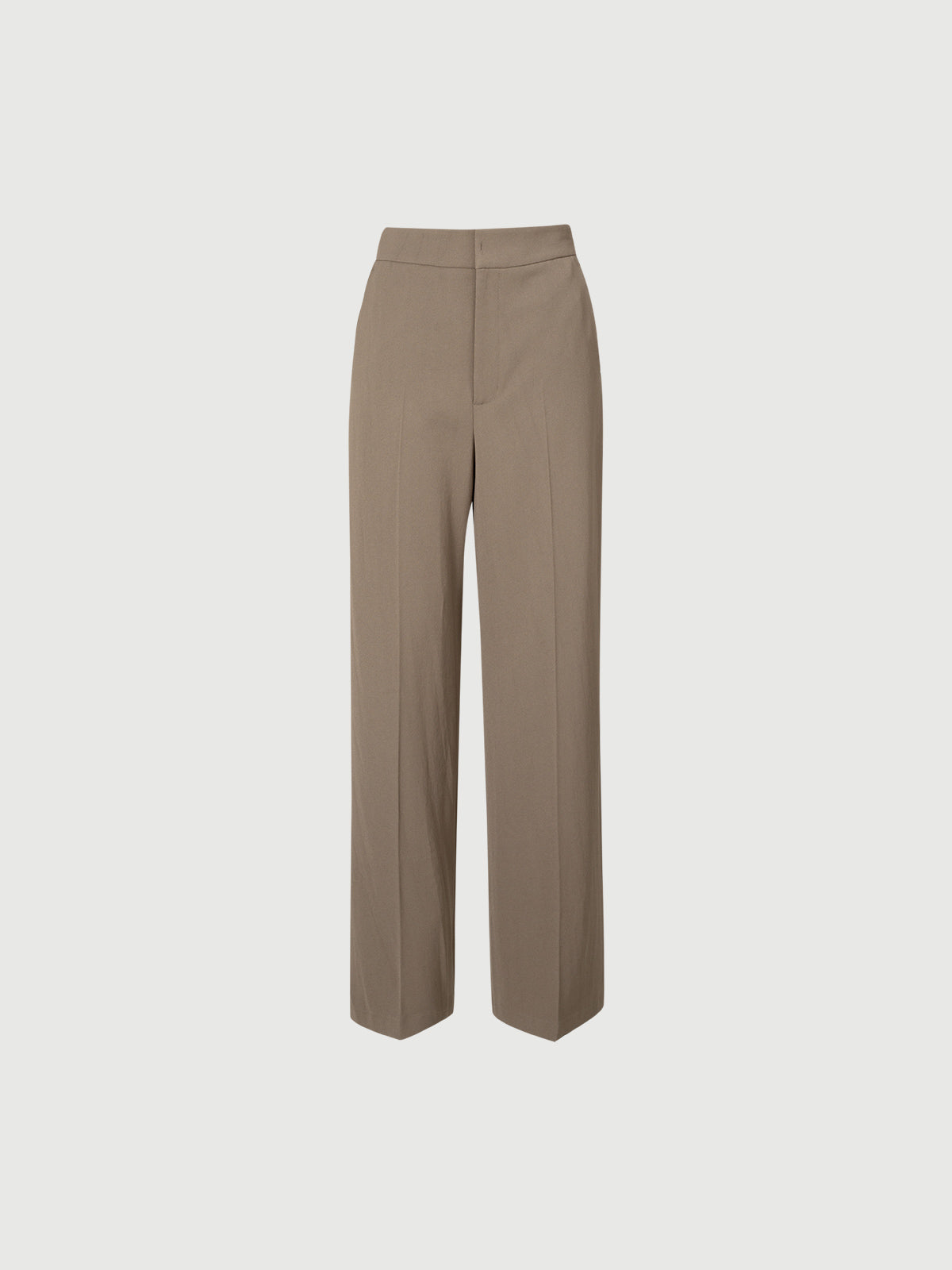 Pantalon marron à coupe droite