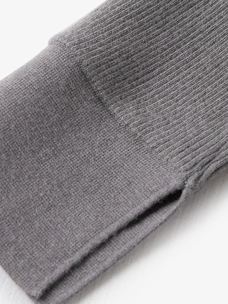 Women's Gray Polo Neck Long Sleeve Kintwear