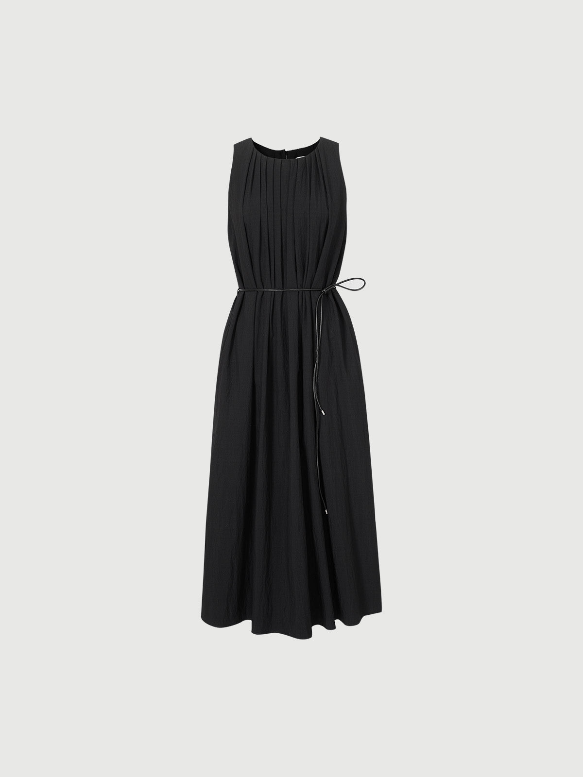Pleated black dress