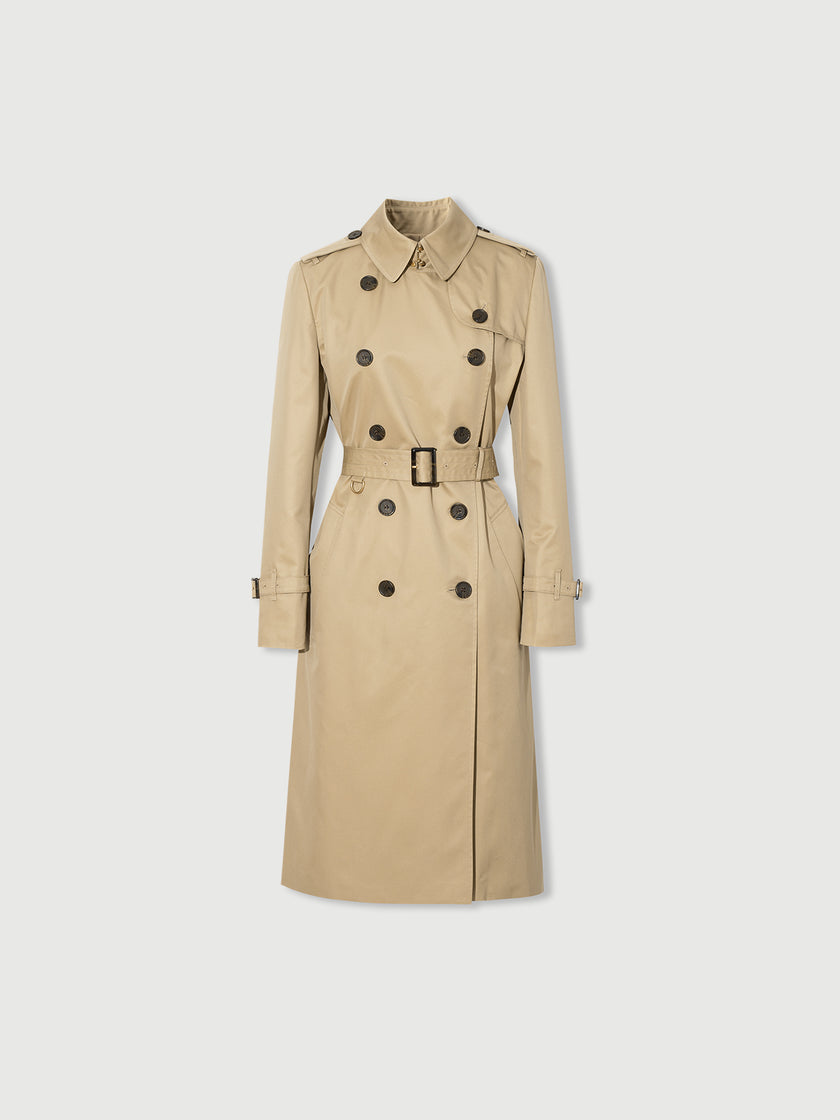 Women's Lapel Double Breasted Trech Coat