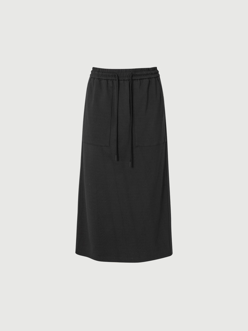 Gray knitted skirt