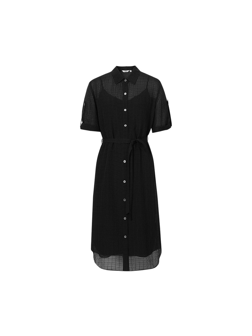 Long belted dress