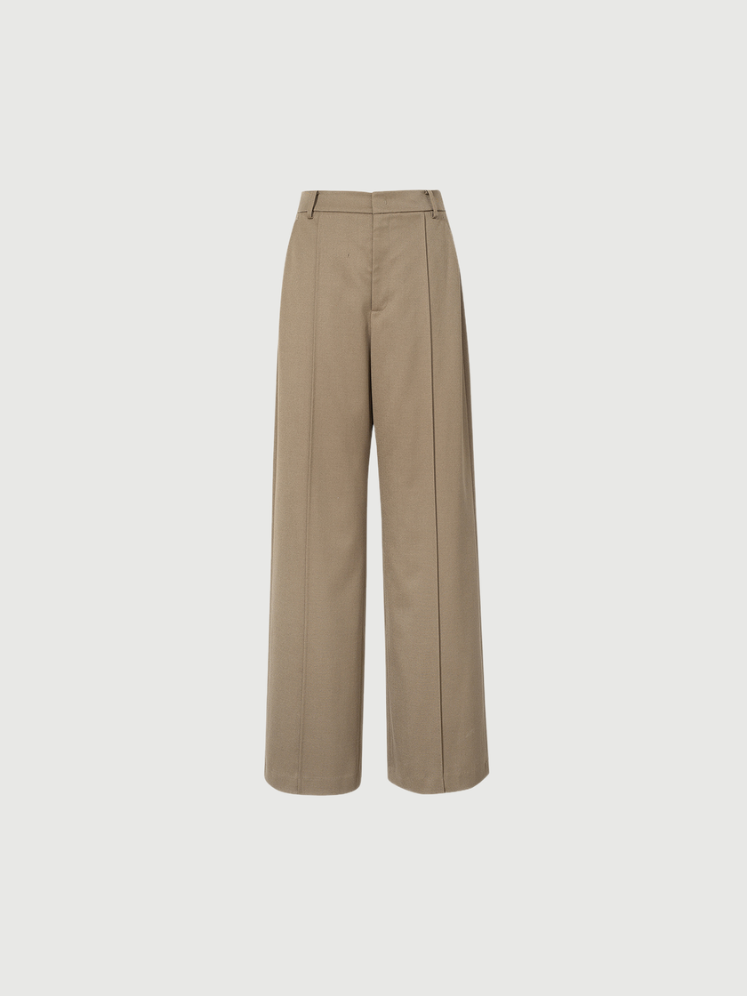 Khaki straight pants